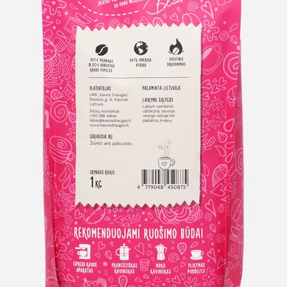 Coffee beans BEATOS VIRTUVĖ for coffee with milk, 1 kg